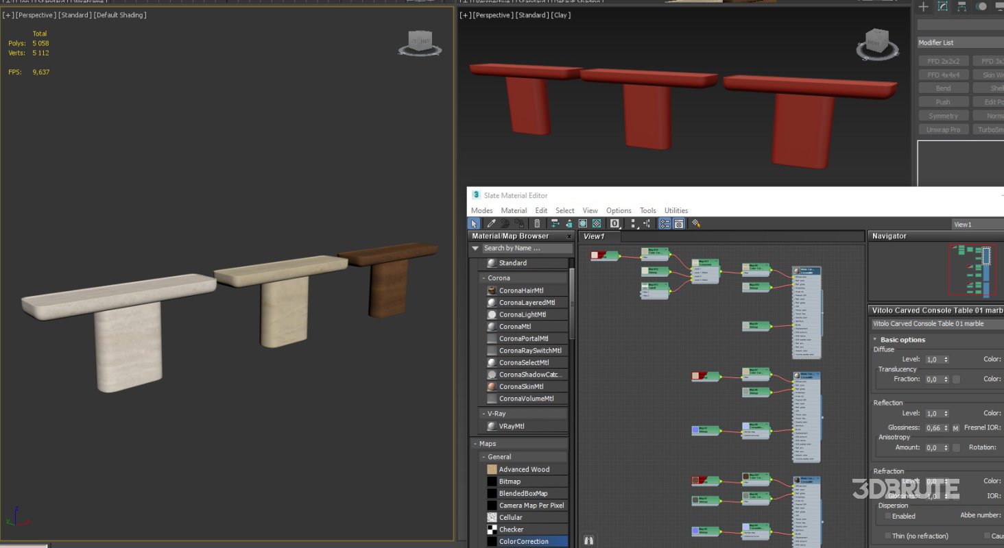 Vitolo Carved Console Table Image 9