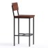 Memphis Solid Wood Bar Stool - Thumbnail 2