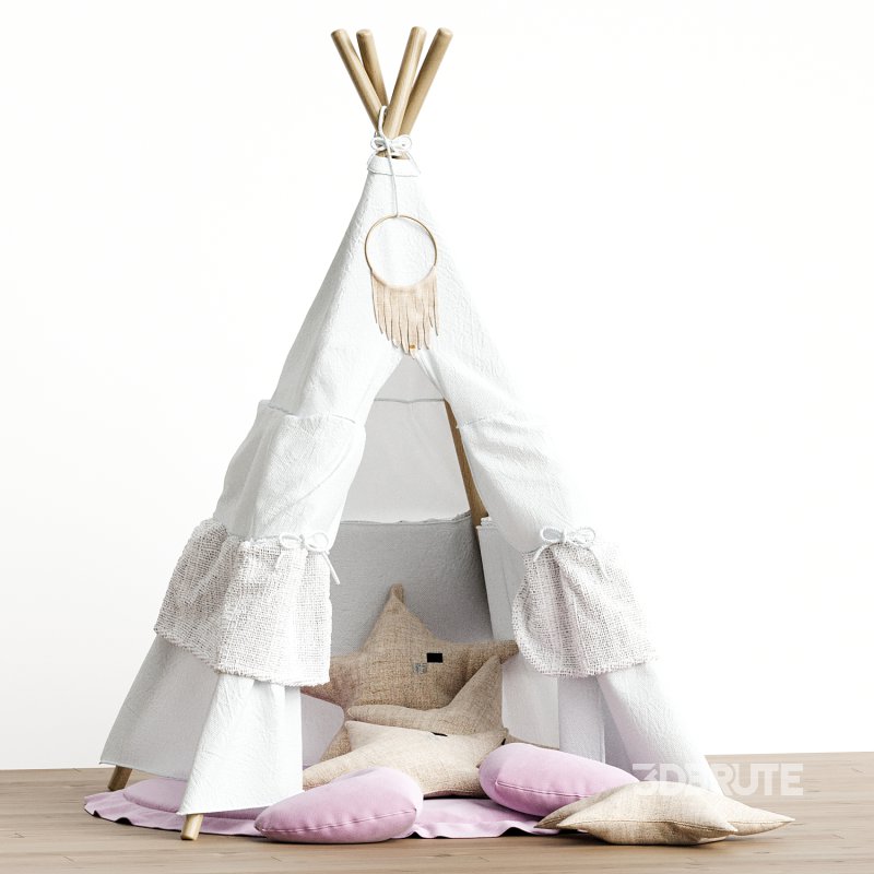 Child’s teepee White Angel Set Image 1