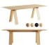 Trave Square Dining Table by Branca Lisboa - Thumbnail 1