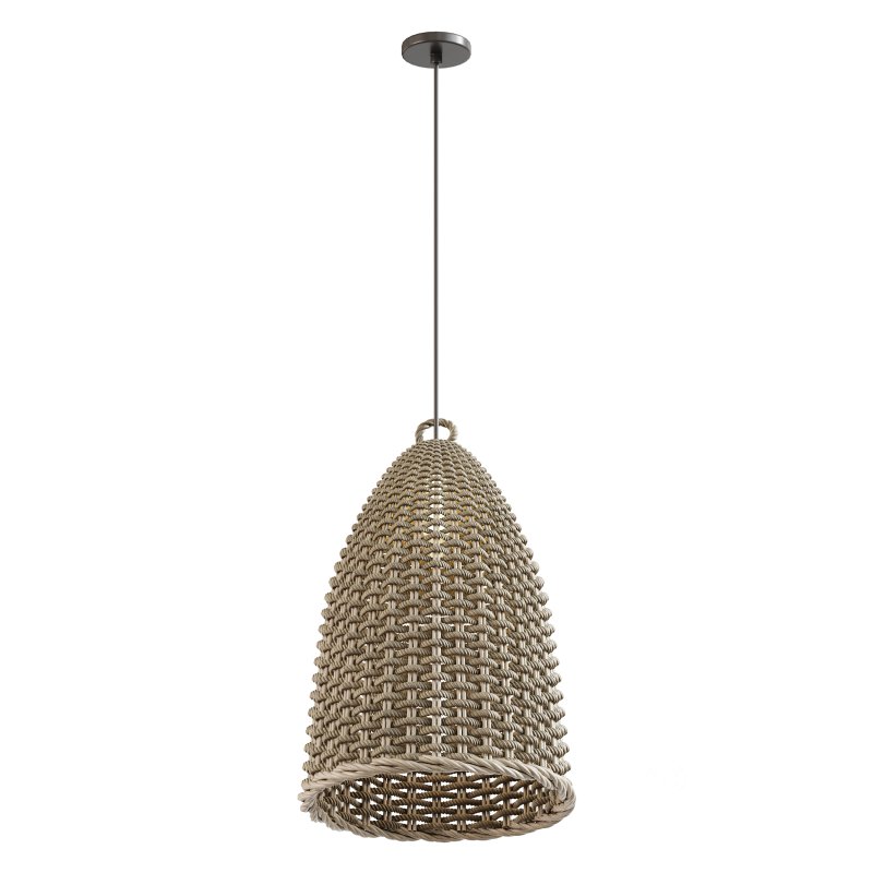 Rattan Bell Pendant Light Image 2