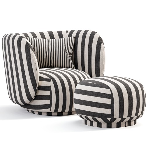 Rico Lounge Chair with Swivel Base
