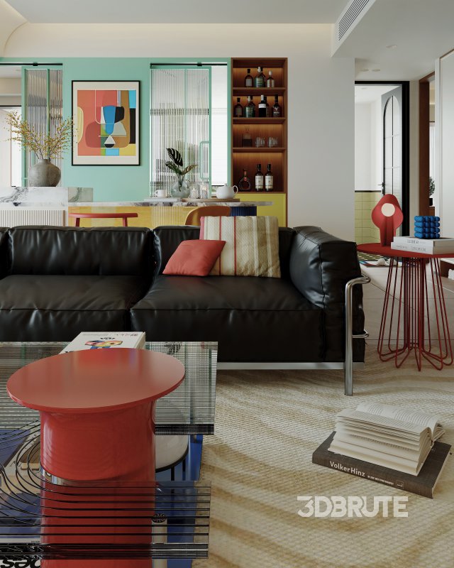 Bauhaus modern living room Image 5