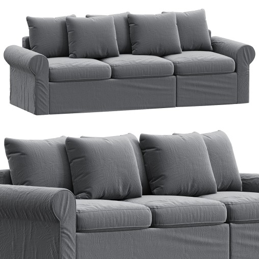 HARLANDA Sleeper sofa, Ljungen medium gray IKEA