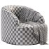 Boucle Upholstered Swivel Armchair - Thumbnail 6