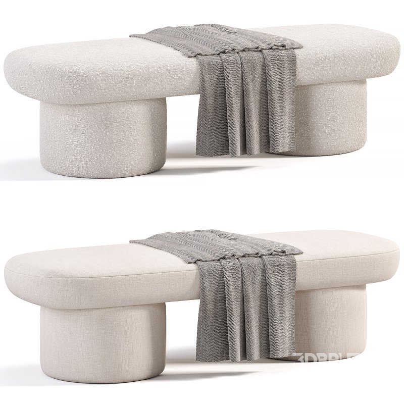 Cloud Sculptured Ottoman Image 3