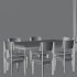 Modern Wooden Dining Table and Chairs Set - Thumbnail 3