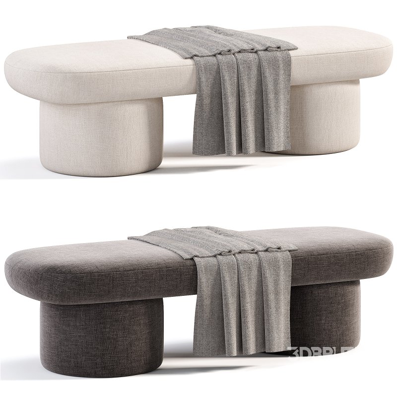 Cloud Sculptured Ottoman Image 1