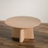 Scandinavian-Inspired Round Wooden Coffee Table - Thumbnail 5