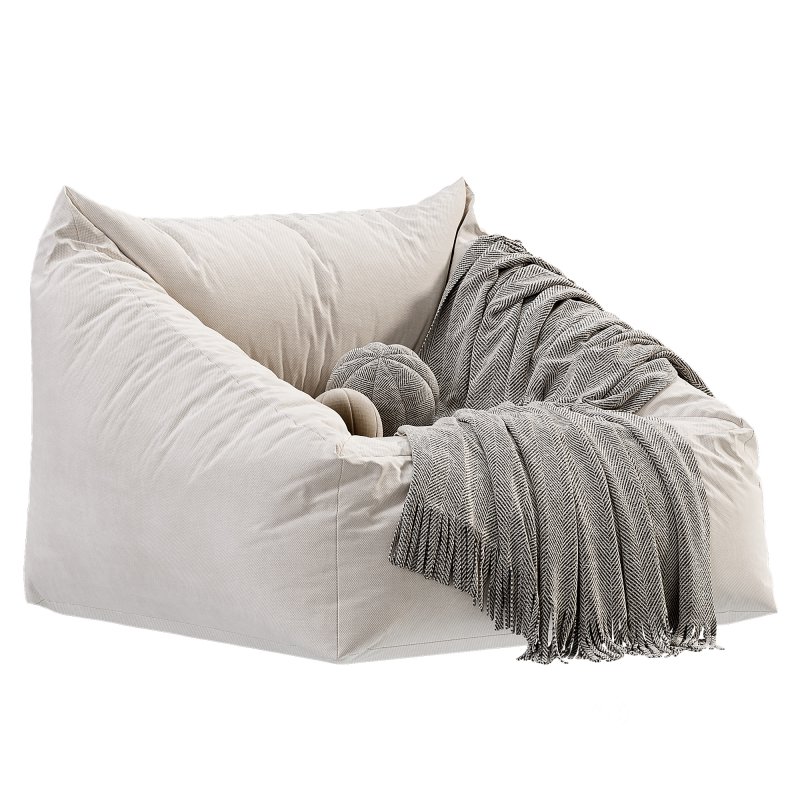 Cooper Faux Sheepskin Bean Bag Chair Image 3