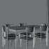 Modern Wooden Dining Table and Chairs Set - Thumbnail 5