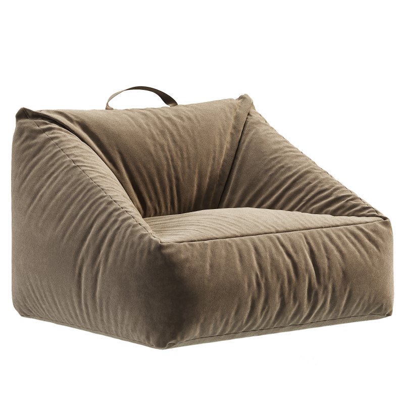 Stone Tan Velvet Corduroy Kids Lounge Chair Image 2
