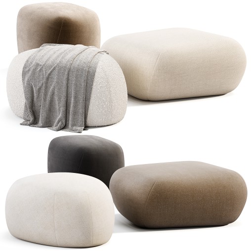 Pebble Rubble Pouf By Moroso