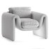 Modway Waverly Performance Velvet Living Room Accent Armchair in Gray-Unique Wavy Design - Thumbnail 5