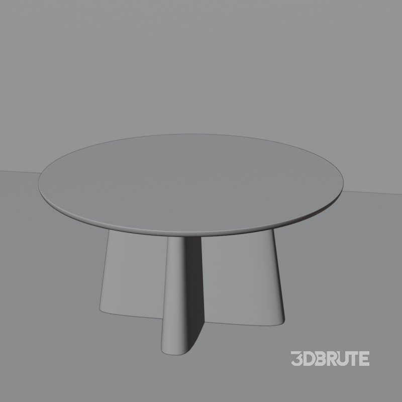 Scandinavian-Inspired Round Wooden Coffee Table Image 3