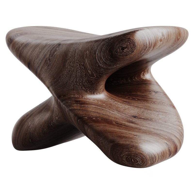 Wood Stool Image 3