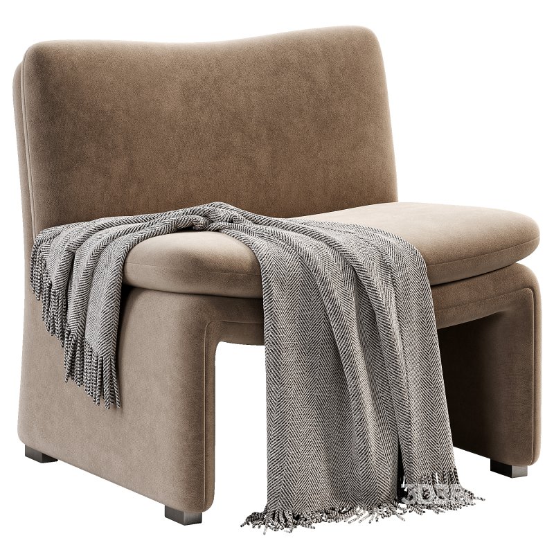 Maya White Sheepskin Accent Chair Image 4