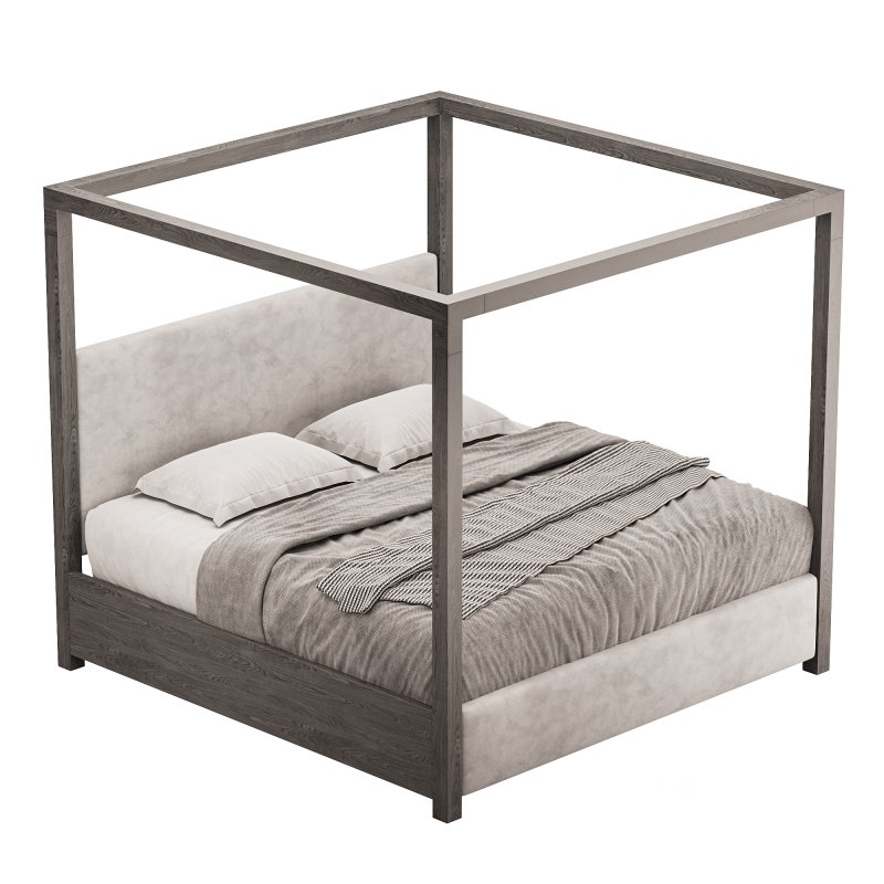 Palma Upholstered Canopy King Bed Image 3