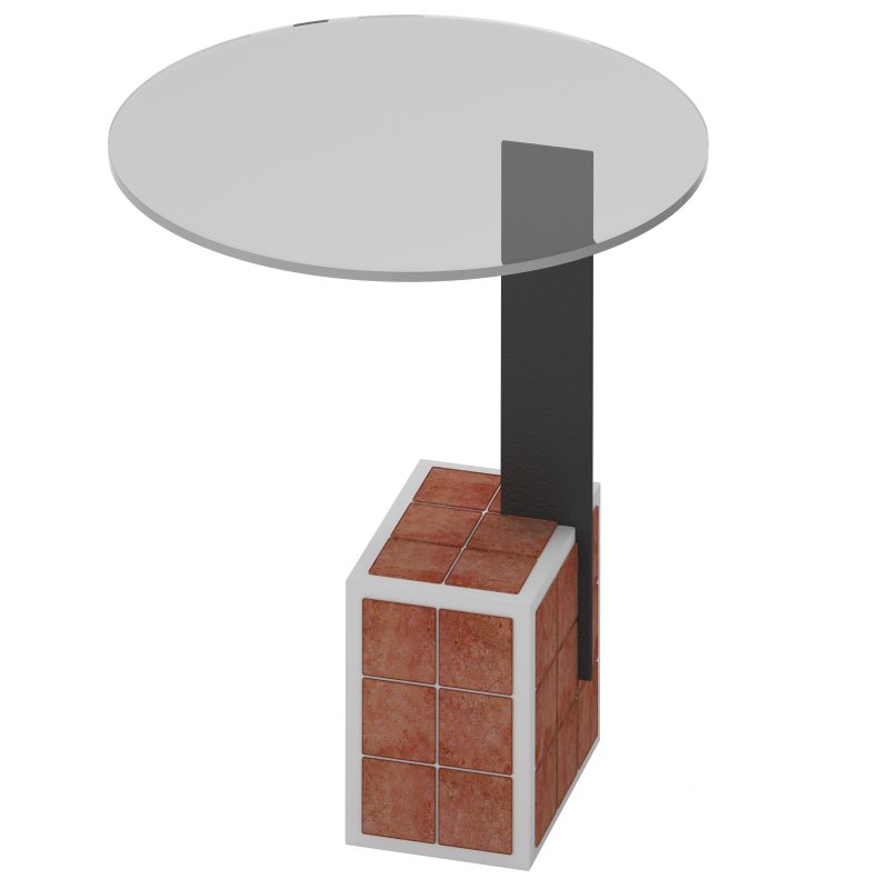 MT Glass top tile table Image 3