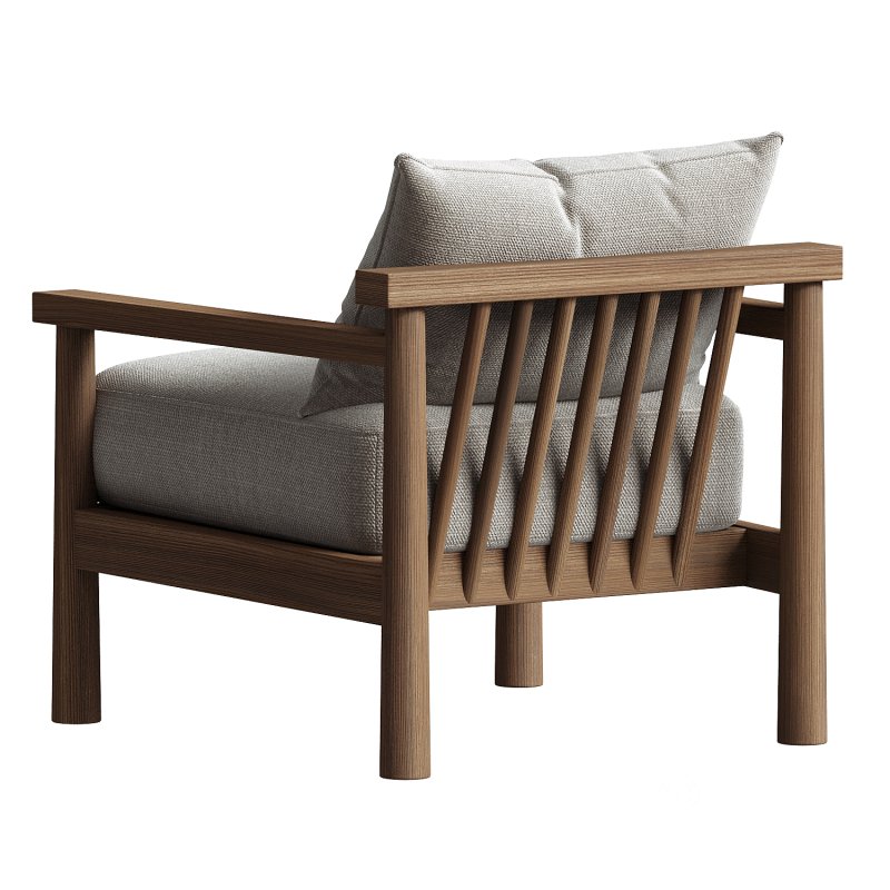 Natalia Outdoor Teak Lounge Chair Image 1