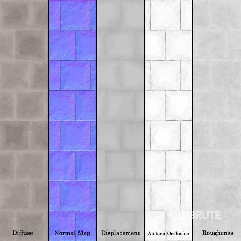 Brick Rockface 05 (Seamless) Image 5