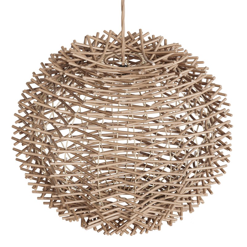 Bird Nest Rattan Lampshade Pendant Light Image 6