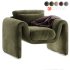 Modway Waverly Performance Velvet Living Room Accent Armchair in Gray-Unique Wavy Design - Thumbnail 4
