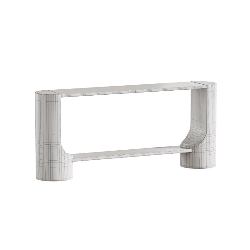 Black Marble and Oak Wood Console Table Reviews Image 9