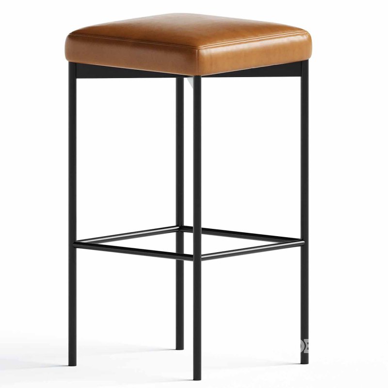 Maison Leather Backless Bar & Counter Stools Image 2
