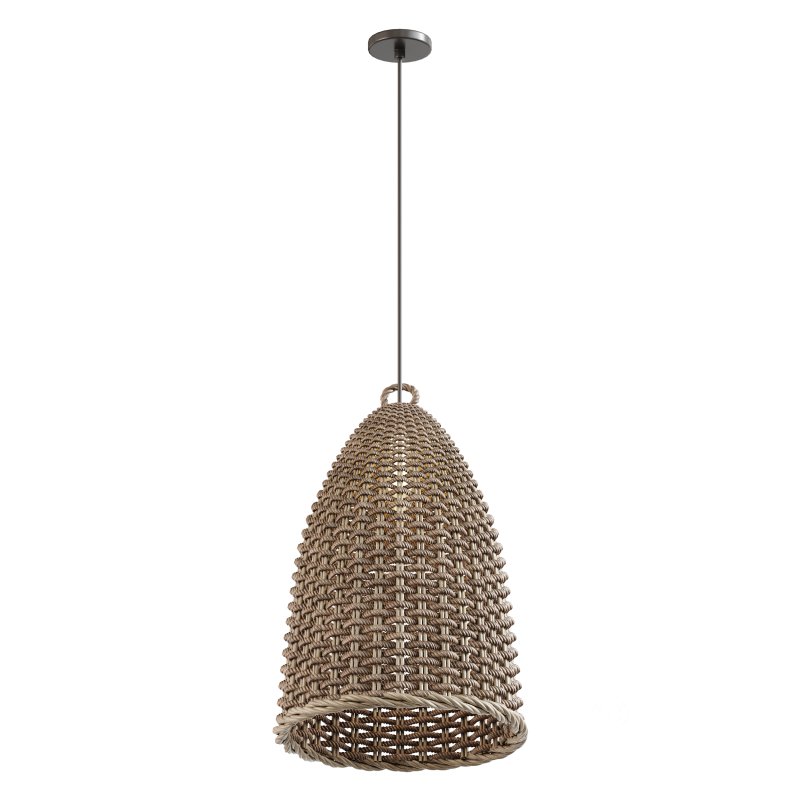 Rattan Bell Pendant Light Image 1