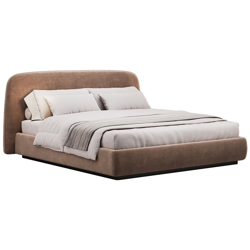Velvet Grey Double Bed 180 by Alhome Image 3