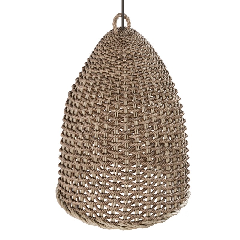 Rattan Bell Pendant Light Image 4