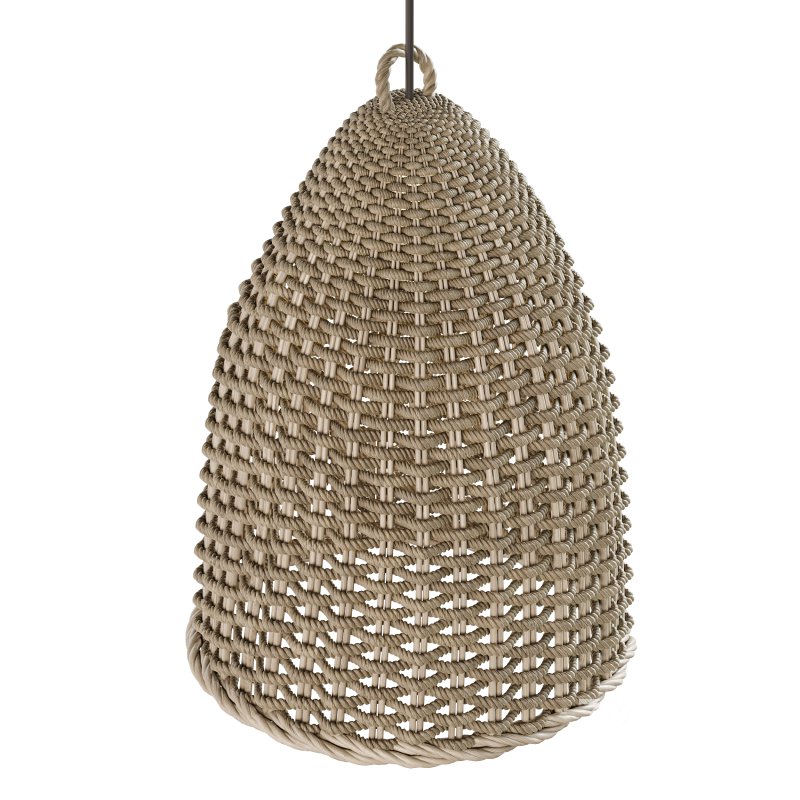 Rattan Bell Pendant Light Image 3