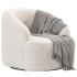 Boucle Upholstered Swivel Armchair - Thumbnail 2
