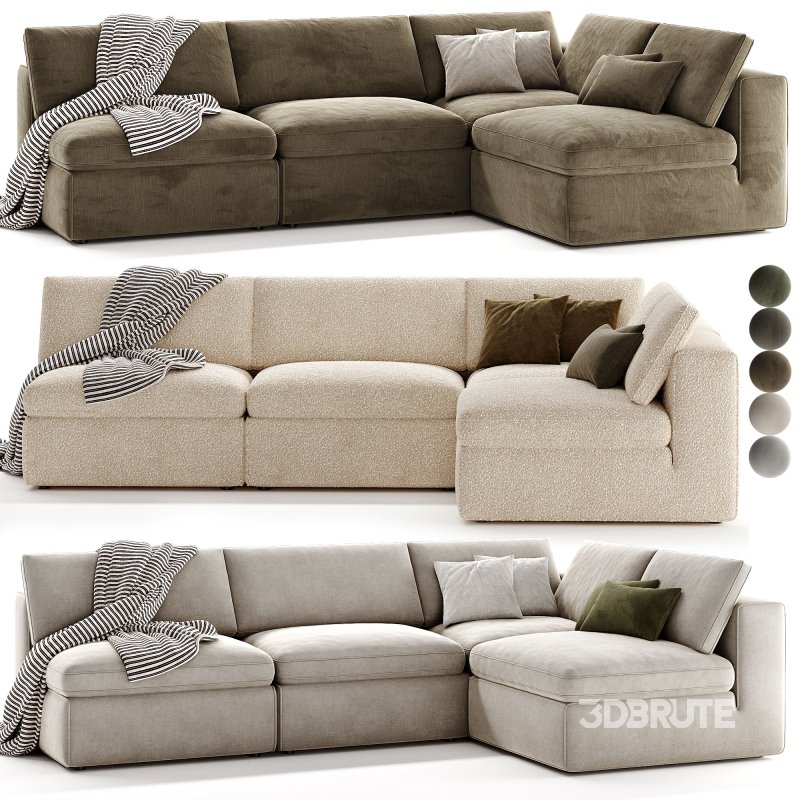 Movie Night 4 Piece Modular Sectional Open Image 5