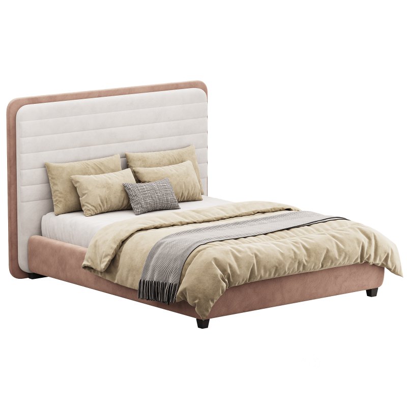 Double bed with upholstered headboard 180×200 Image 1