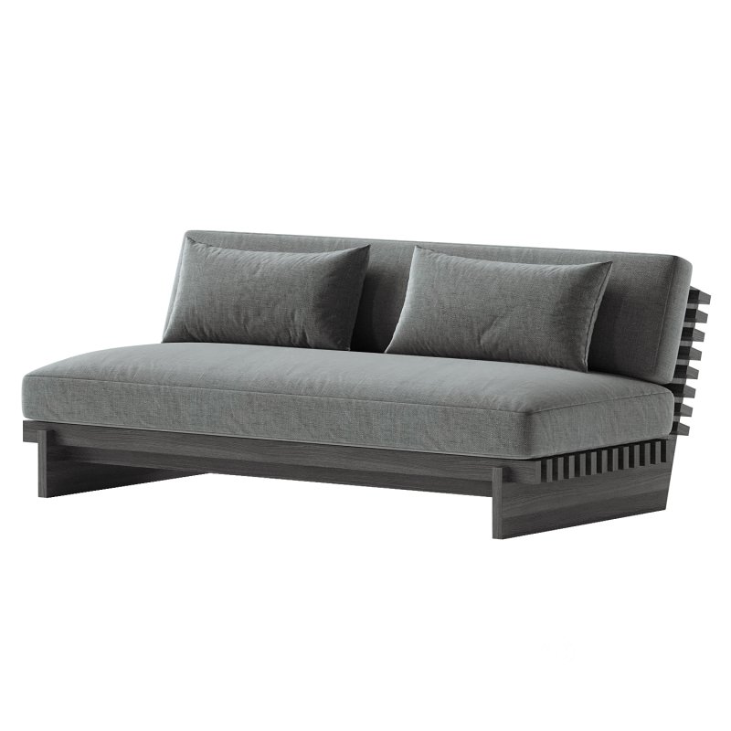 Taiko Stained Teak Outdoor Loveseat Image 3