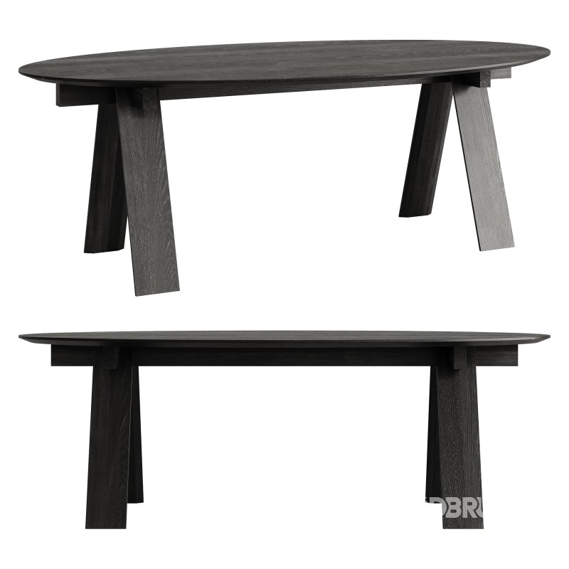 Trave Oval Dining Table by Branca Lisboa Image 3