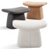Modern Microfiber Leather Fabric Makeup Stool - Thumbnail 1