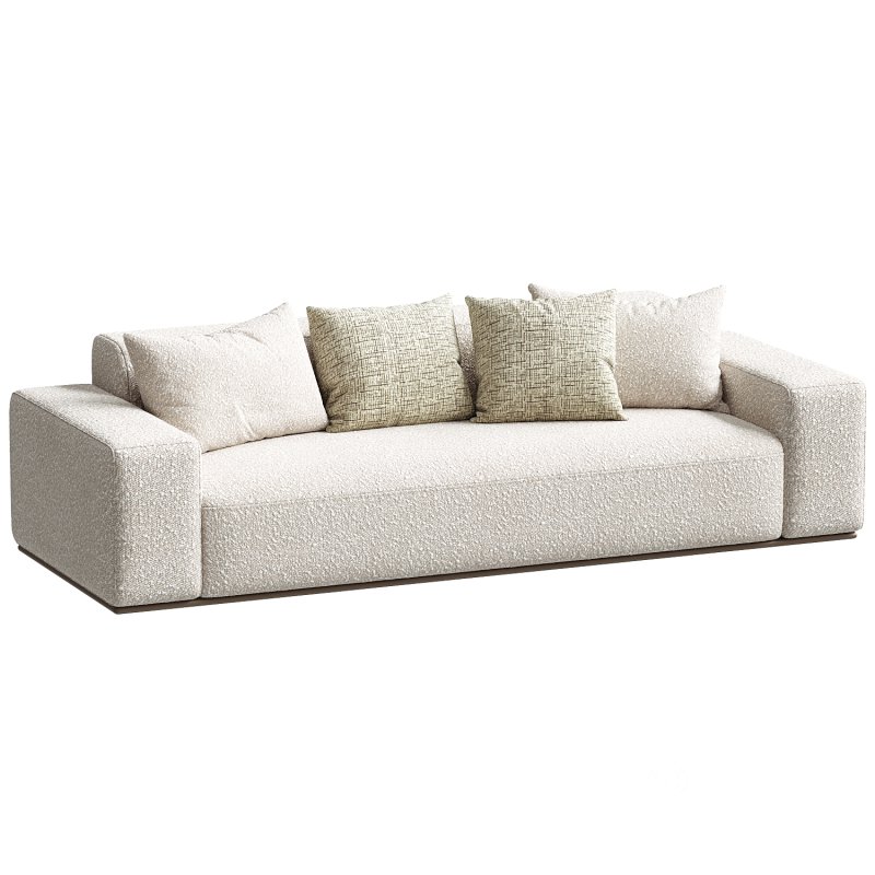 Callie Cream Boucle 3-Seater Sofa Image 1