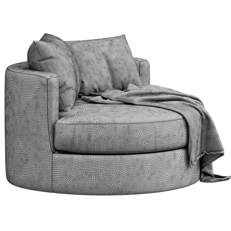 Balboa Upholstered Swivel Armchair Image 2