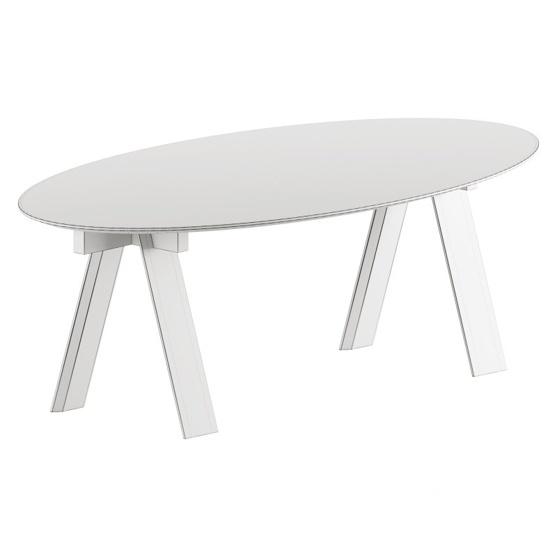 Trave Oval Dining Table by Branca Lisboa Image 9