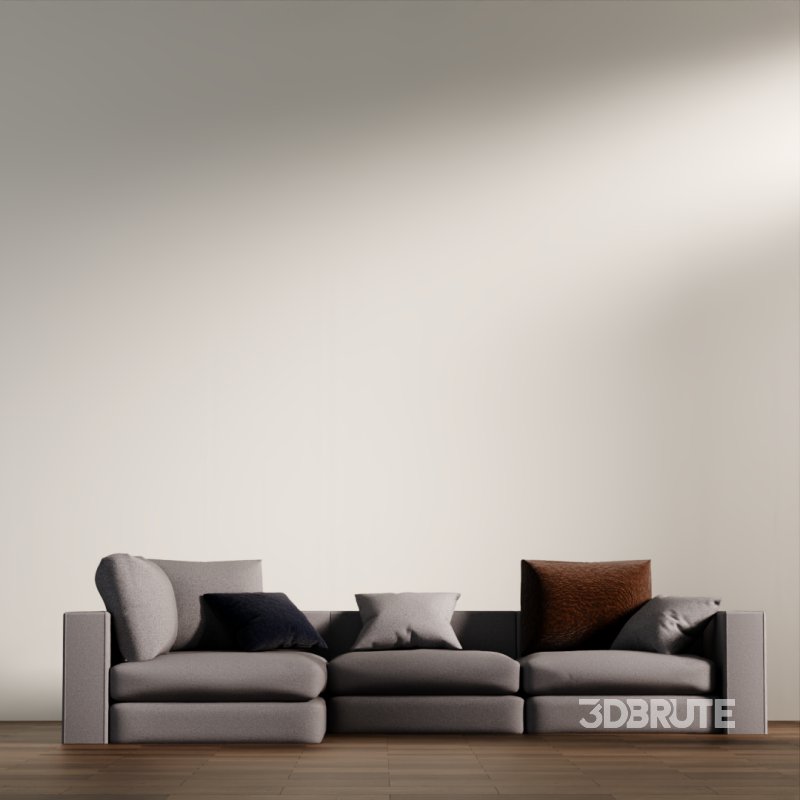 Cozy Grey Sectional Sofa Image 4
