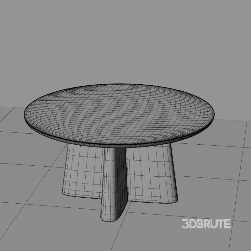 Scandinavian-Inspired Round Wooden Coffee Table Image 4