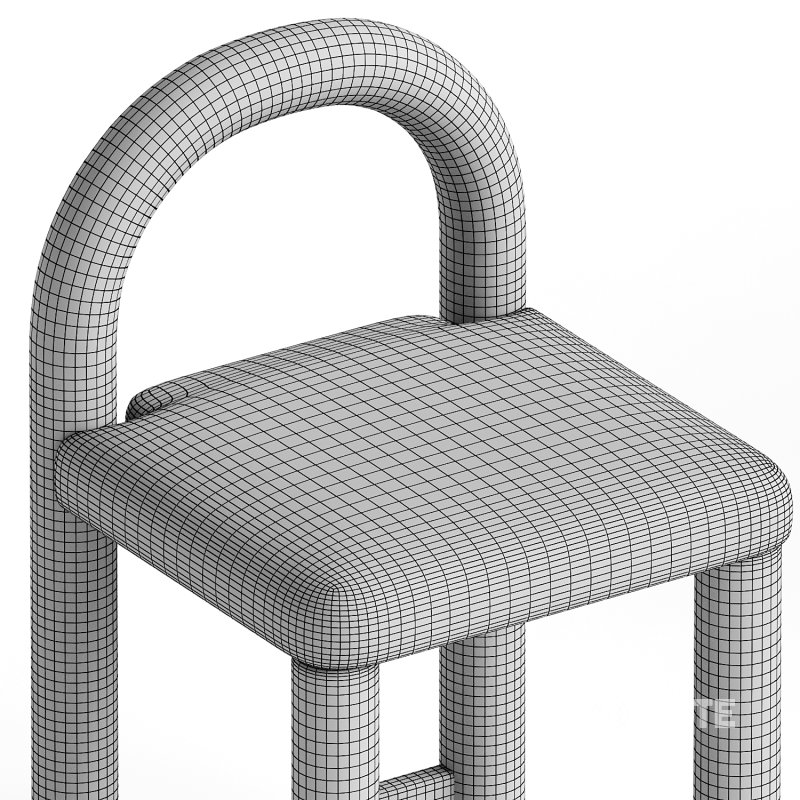 Temi Counter Chair, Minimalist Teja Velvet Counter Chair Image 2