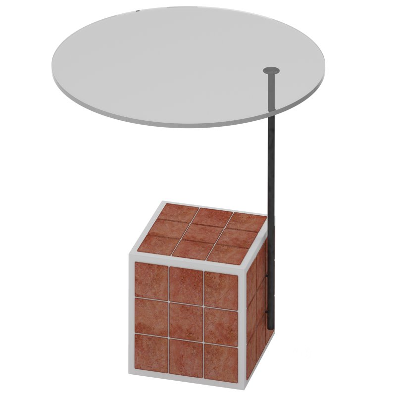 MT Glass top tile table Image 4