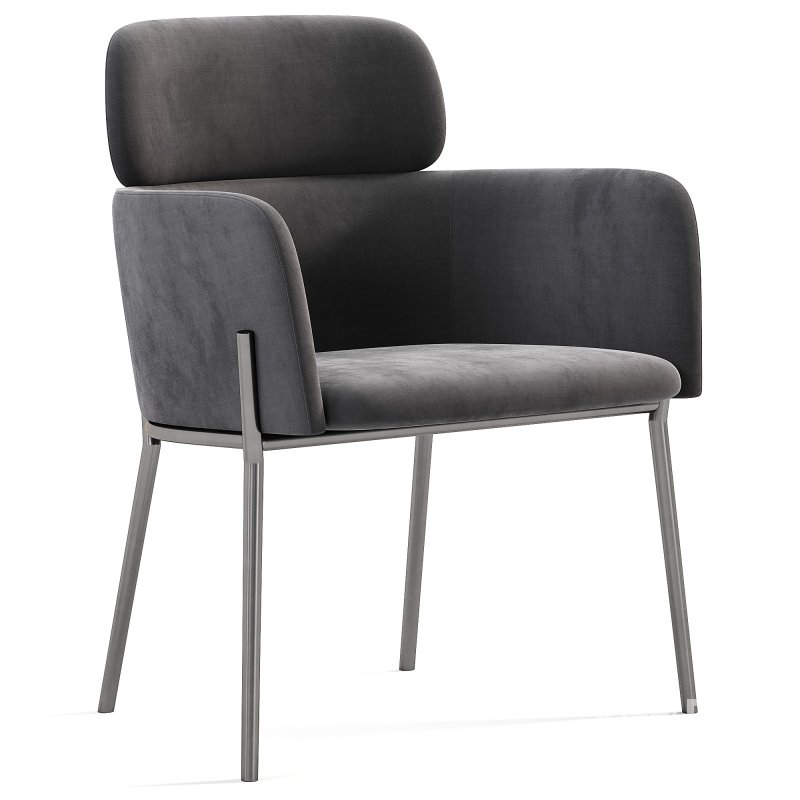 AZALEA UPHOLSTERED CREAM PERFORMANCE FABRIC DINING CHAIR Image 4