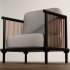 Modern Wooden Frame Armchair - Thumbnail 2