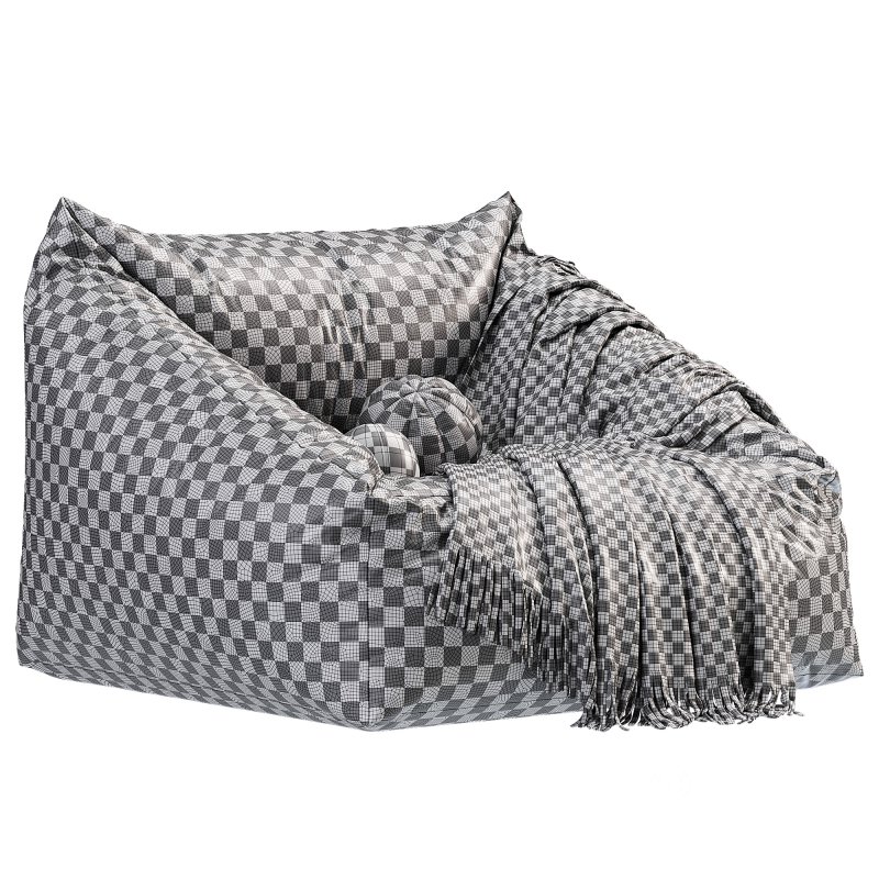 Cooper Faux Sheepskin Bean Bag Chair Image 7