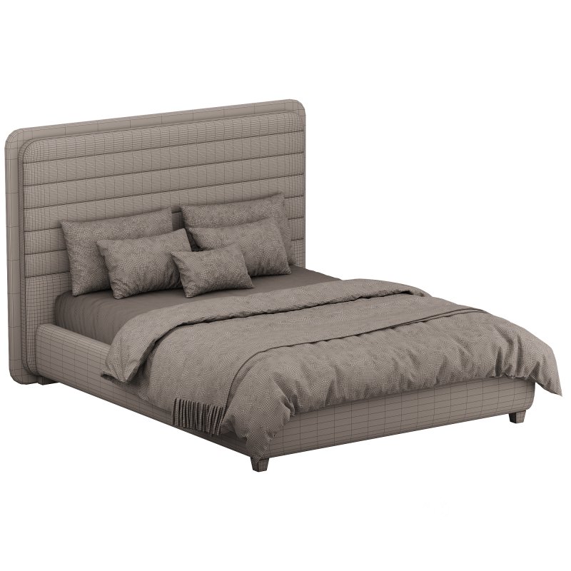 Double bed with upholstered headboard 180×200 Image 4